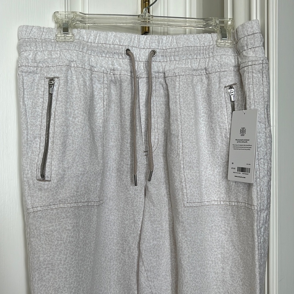 Athleta Cabo linen jogger new with tags size 10